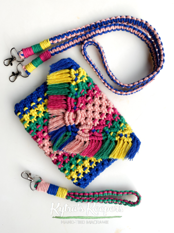 Multi-Color Macrame Clutch Handbag