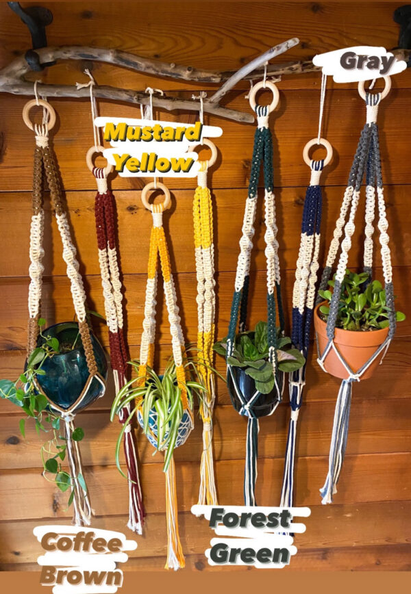 Large Multi-Color Macramé Plant Hanger