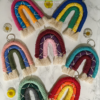 Boho Macramé Rainbow Keychain