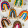 Boho Macramé Rainbow Keychain