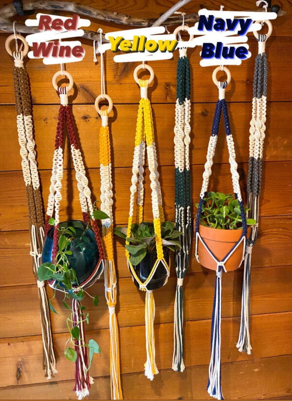 Large Multi-Color Macramé Plant Hanger