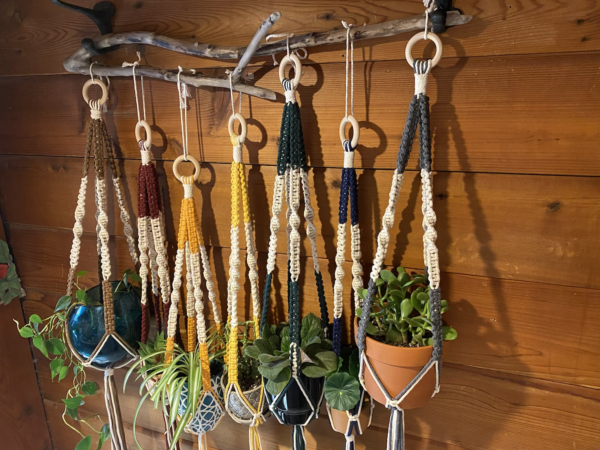 Large Multi-Color Macramé Plant Hanger