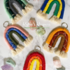 Boho Macramé Rainbow Keychain
