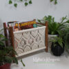 Boho Macrame Vinyl/Magzine Holder - Storage